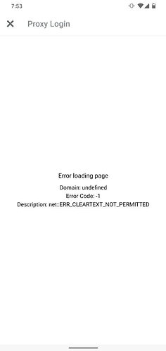 Error loading page