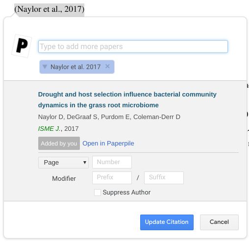 Abbreviated Institutional Authors In Text Support Paperpile Forum